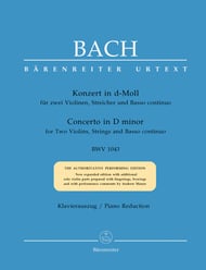 CONCERTO IN D MINOR BWV 1043 PIANO REDUCTION Import cover Thumbnail